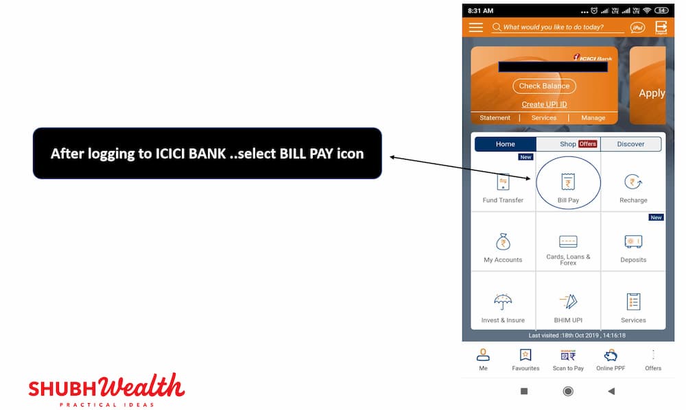 icici netbanking sip registration