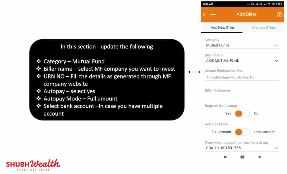 icici netbanking sip registration